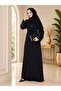 Women's Lace-Detachted Shawl with Detailing, Ferace Kep Black