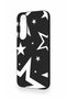 Vivo V70 Fe 5g Compatible Black Mega Star Patterned Silicone Case - 3