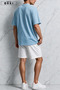Be Kind Printed Plus Size Unisex T-Shirt & White Shorts Set - 5