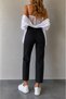 Women's Boyfriend High Waist Black Mom Jeans Daily Comfortable Wear (2026) - 3