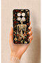 Redmi̇ Note 15 4g Compatible Flower Skeleton Pattern Silicone Case