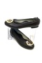 Genuine Leather Ballet Flats with Metal Buckle - 4