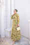 Yellow Half-Buttoned Layered Dress with Elastic Sleeves - 2
