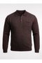 Men's Battal Polo Collar Tricot Sweater with Elastic Waist, Steel Knitting, Classic Fit - 3
