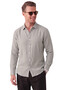 Gray 97% Cotton Muslin Fabric Breathable Summer Comfortable Cut Men's Shirt 2602619