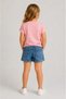 Girl's Cotton Printed T-Shirt and Denim Shorts Two-Piece Set 3-9 Years Old I Girl's Set I Summer Girl's Set - 2