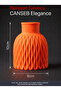 Premium - Fluorescent Bright Orange - Wavy Decorative Vase - 10X8Cm - Hand-Painted Craftsmanship