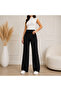 Elastic Waist Flared Trousers - 2