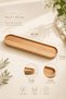 Wooden Long Rectangular Presentation Plate - Kayık Cheese and Fruit Presentation Tray - Organizer - Solid Beech (45cm) - 4