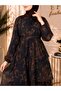 3822 Digital Printing Layered Chiffon Dress - 2