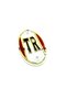 New Design Colorful Double Layer Embossed Oval Tr Letter Special for Label Makers - Colorful and Stylish Design Turkey Glass Ornament Tr Letter - 5