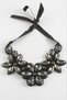 Aconcept Flower Stone (10215) Collar Necklace-Anthracite - 2