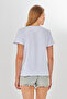 Women's White 100% Cotton Daisy Printed T-Shirt - 5
