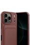 Aconcept iPhone 17 Pro Kelvin Silicone with Business Card Holder (65107) - Burgundy - 2