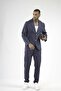 Slim Fit Men's Cotton Linen Top and Bottom Set - 3