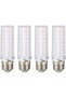 8W LED Corn Bulbs, 2700K Warm White, E27 Edison Screw Light Bulbs (Pack of 4)