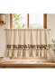 Romantic Aegean Orange Rose Cross-Stitch Monica Ruffled Farbela Curtain - 4