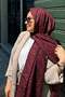 Elegant Line Shawl - Burgundy