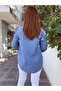 Italian Embossed Guipure Shirt Indigo Blue - 5