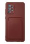 Aconcept Galaxy A72 Case Kelvin Silicone with Business Card Holder (223910) - Claret Red