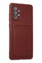 Aconcept Galaxy A72 Case Kelvin Silicone with Business Card Holder (223910) - Claret Red - 2