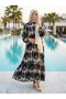 Women's Viscose Batik Patterned Hijab Dress - 4