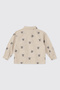 Baby Boy Beige Shirt with Buttoned Sleeves - 2