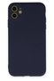 Aconcept iPhone 11 Case Nano Inside Velvet Silicone (34718) - Navy Blue