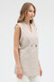 Modern Fit Linen Striped Casual Vest with Double Breasted Closure # Yl26011 - 2