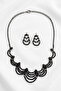 Zircon Stone Evening Dress Necklace Earring Set - 4
