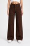 Women's Bitter Brown High Waist Wide Leg Straight Fit Palazzo Wide Leg Stretchy Pants