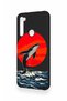 Redmi Note 8 Compatible Red Sun Whale Pattern Silicone Case - 4