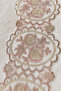 Liana 2-Piece Lace-Lined Non-Slip Leather-Based Oval Bath Mat Set with Lace and Washable Bath Mat - 4