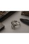 Adjustable Women's Ring with Gothic Spider Figure – Antique Silver Color 3D Design Dark Style Vinta - 2