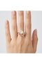 Stylish Women's Ring with Flower Detail and Pink Stone