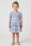 Toddlers Girl 2 Pieces Floral Print Short Sleeve Dress With Scrunchie, Multicolor