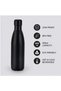 Double Wall Thermal Vacuum Flask – Insulated Stainless Steel Sports Water Bottle, Leak-Proof Reusable Hot & Cold Drink Bottle for Gym, Travel, Office & Outdoor Activities (Black) - 4
