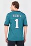x NFL Men Sportswear Fit Short Sleeve Philadelphia Eagles Football Jersey, Teal Green - 3