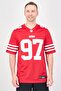 x NFL Men Loose Fit Short Sleeve San Francisco 49ERS Bosa Baseball Jersey, Red