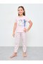 Girls Light Pink Unicorn and Stars Print T-Shirt and Pants Pyjama Set - 2