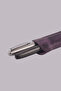 Real Leather Handmade Pen Holder Italian Stitching Premium Genuine Leather Purple - 2