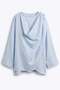Shoulder Shawl Detailed Tunic Y0156 - Baby Blue - 5