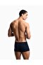 Men's Breathable Flexible Jersey Fabric Elastic Waistband Navy Blue Boxer Briefs - 2