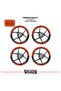 Honda Pcx Wheel Rim Strip – Half Rim Cover & Pcx Lettering Sticker Set - 2