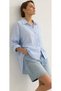 Women's Premium 100% Cotton Self-Striped Oversize Shirt Standard Size