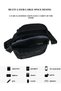 Premium 8.5" inch Messenger Bag Shoulder Bags Waterproof Unisex Bags for Travel (SBP24091) BLACK - 6