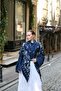 Lusso Shoulder Shawl - Dark Blue