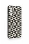 Samsung-S21Fe Compatible Flower Motif Checkered Pattern Silicone Case - 3