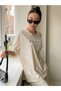 Women's White Balance Printed Oversize T-Shirt - 3