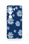 Tecno Camon 40 4g Compatible Blue Daisy Patterned Silicone Case - 2